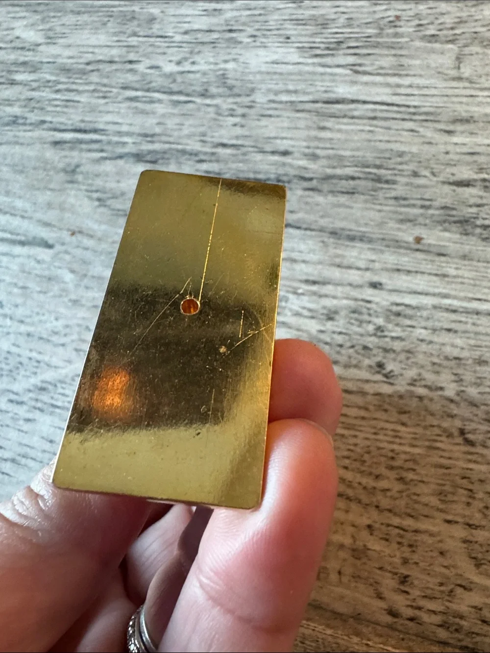 Miniature Monet Gold Desk Clock with White Roman Dial